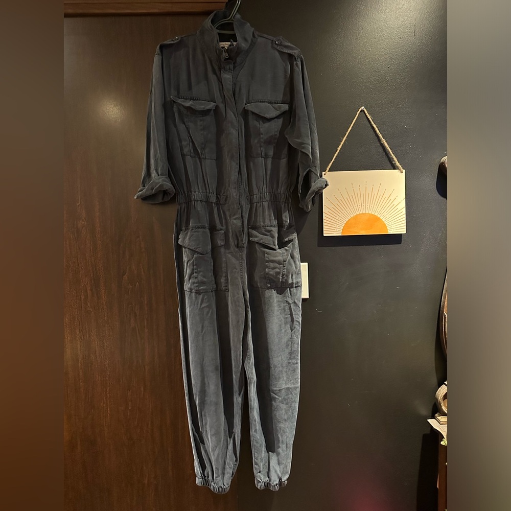 Young Fabulous & Broke Dark Gray Utility Jumpsuit